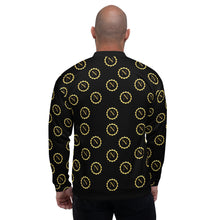 Load image into Gallery viewer, Nolen Legacy-Black &Polka Emblem Unisex Bomber Jacket
