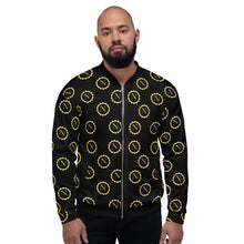 Load image into Gallery viewer, Nolen Legacy-Black &Polka Emblem Unisex Bomber Jacket