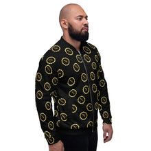 Load image into Gallery viewer, Nolen Legacy-Black &Polka Emblem Unisex Bomber Jacket