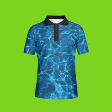 Load image into Gallery viewer, Men's Aqua Polo Shirt
