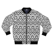 Load image into Gallery viewer, Nolen Legacy-Zulu Black &amp; White Men's AOP Bomber Jacket
