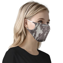 Load image into Gallery viewer, Nolen Legacy-Grey Camo Loop-Cut Face Mask w/ Nose Wire &amp; PM2.5 Filter
