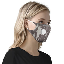 Load image into Gallery viewer, Nolen Legacy-Grey Camo Adjustable Face Mask w/ Nose Wire &amp; Breathing Valve &amp; PM2.5 Filter
