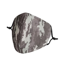 Load image into Gallery viewer, Nolen Legacy- Grey Camo Adjustable Face Mask w/ Nose Wire &amp; PM2.5 Filter
