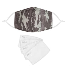 Load image into Gallery viewer, Nolen Legacy- Grey Camo Adjustable Face Mask w/ Nose Wire &amp; PM2.5 Filter
